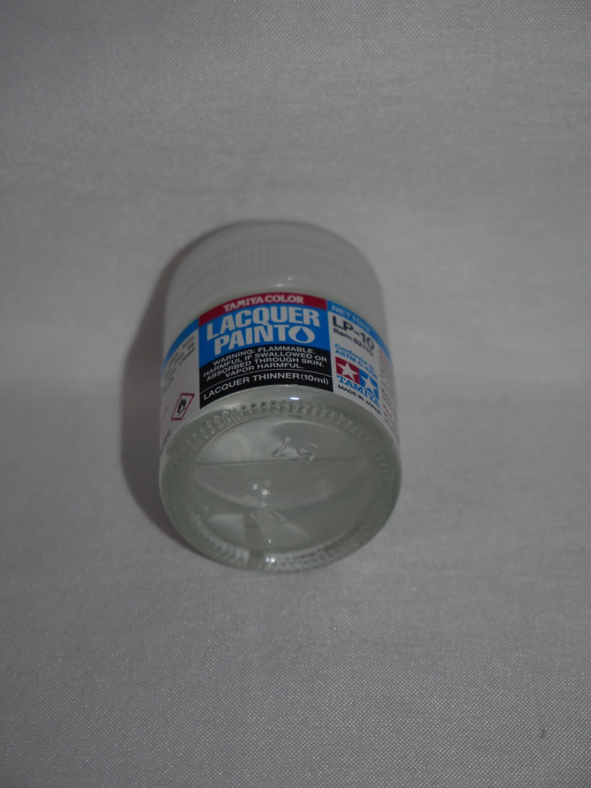 Tamiya Color Modeling Paint LP-10 Lacquer Thinner & Cleaner 10ml Glass Jar 82110