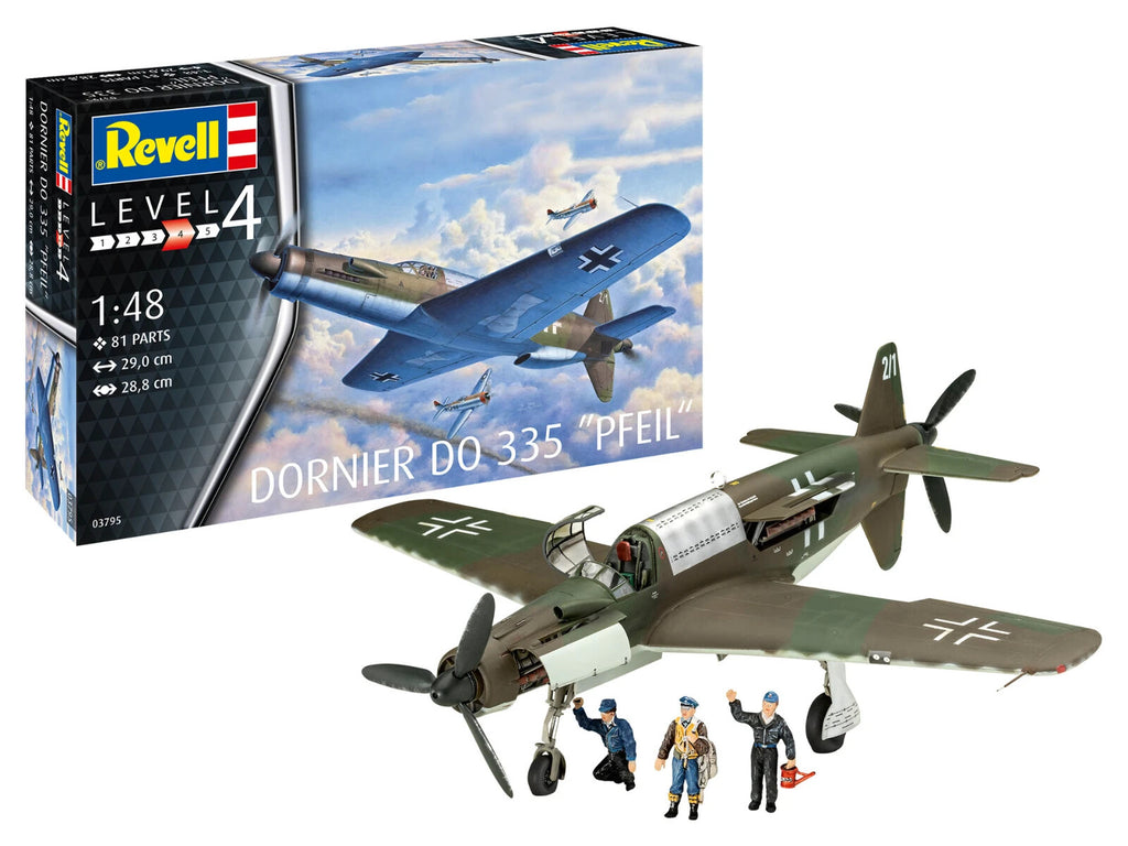 Revell 1:72 Scale Dornier Do 335 "PFEIL" Model Aircraft Kit Skill Level 4 03795