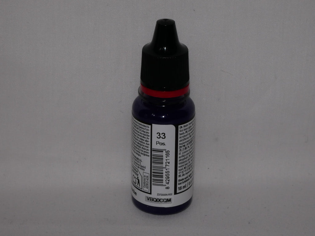 Vallejo Game Color Acrylics Midnight Purple 18ml/0.6 fl oz Dropper Bottle 72.116
