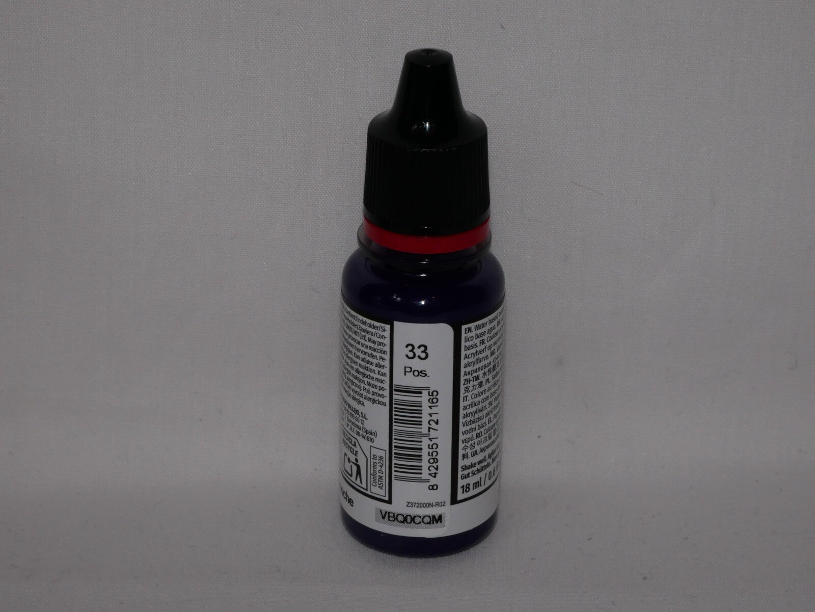 Vallejo Game Color Acrylics Midnight Purple 18ml/0.6 fl oz Dropper Bottle 72.116