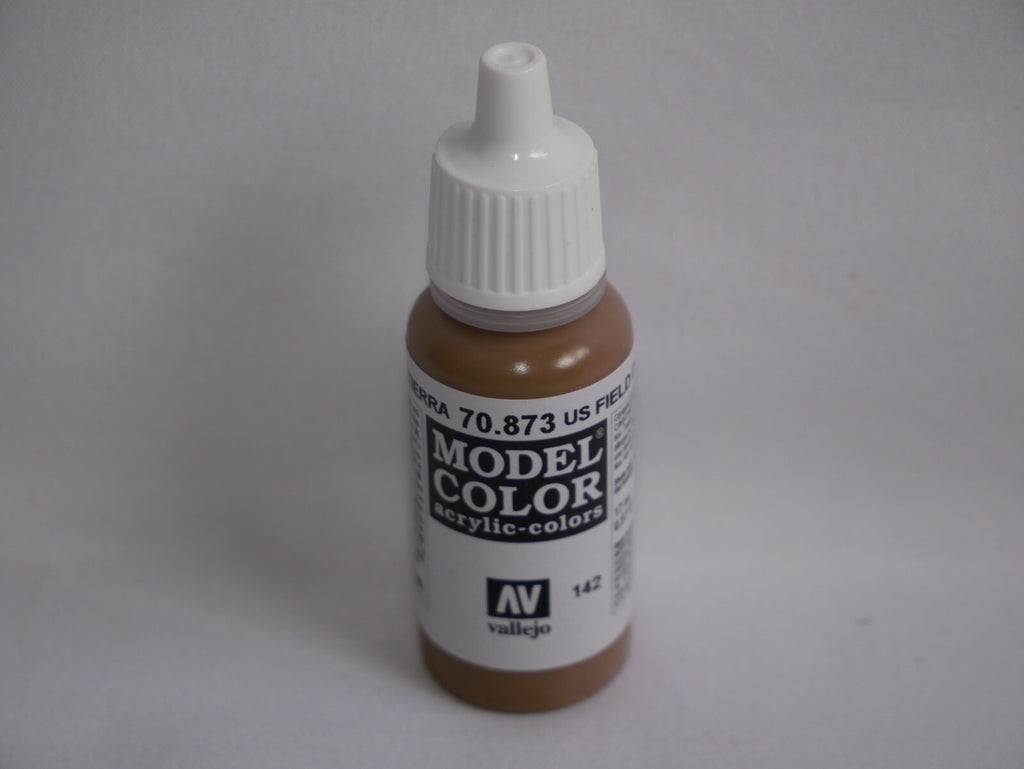Vallejo Model Color US Field Drab Acrylic 17ml/0.57 fl oz Dropper Bottle 70.873