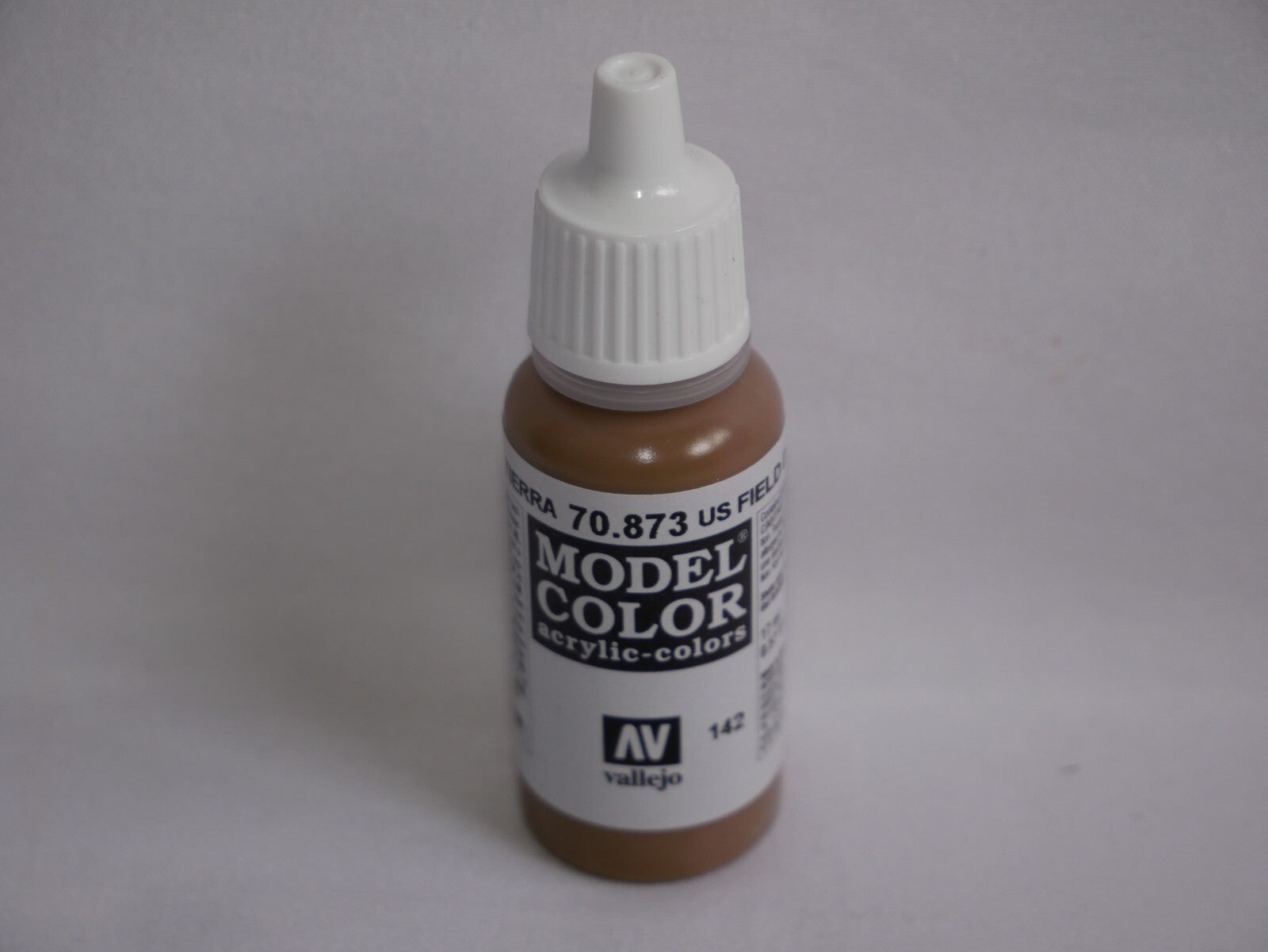 Vallejo Model Color US Field Drab Acrylic 17ml/0.57 fl oz Dropper Bottle 70.873