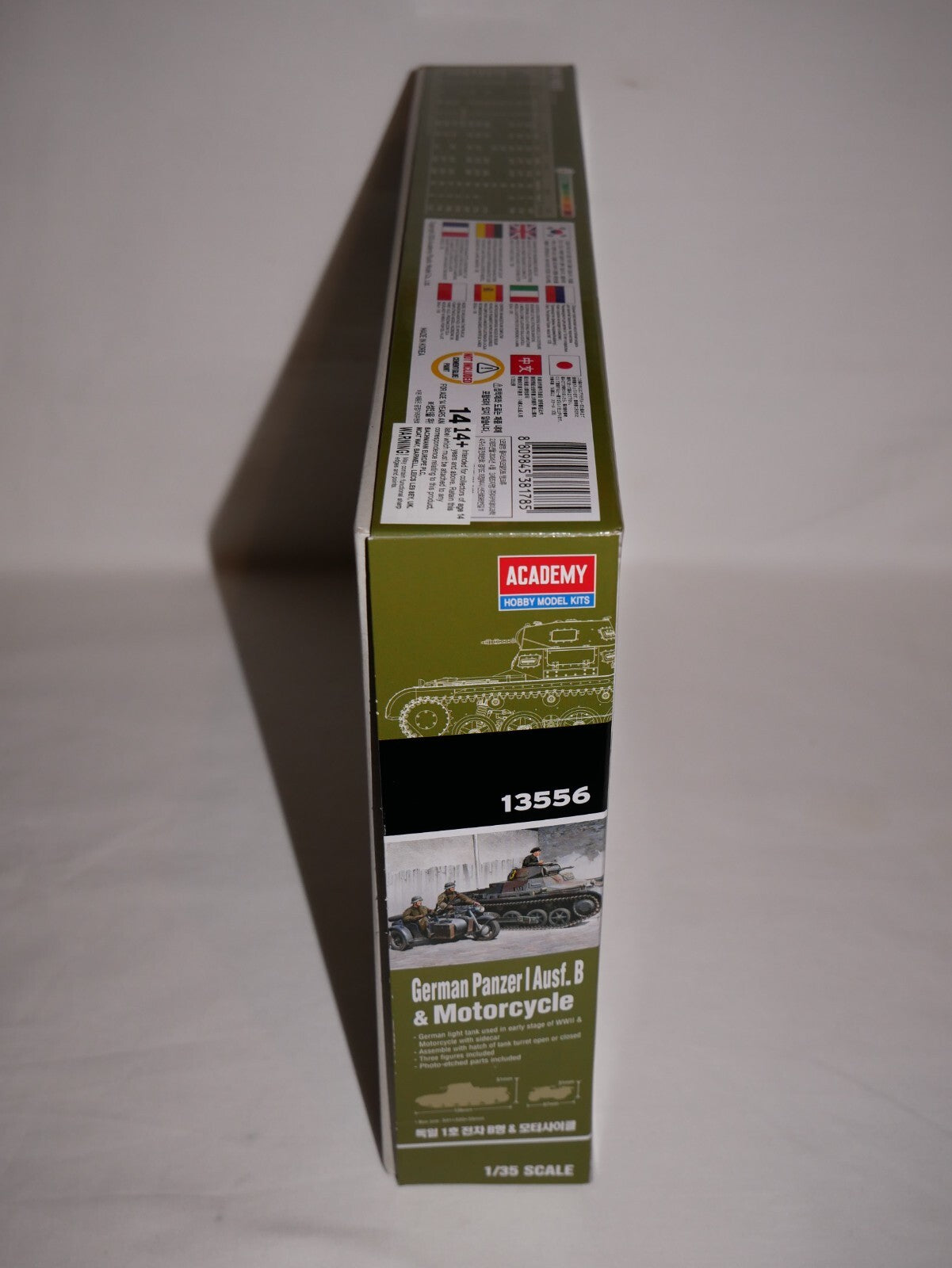 Academy 1:35 Scale WW2 German Panzer 1 Ausf.B & Motorcycle Skill Level 4 - 13556