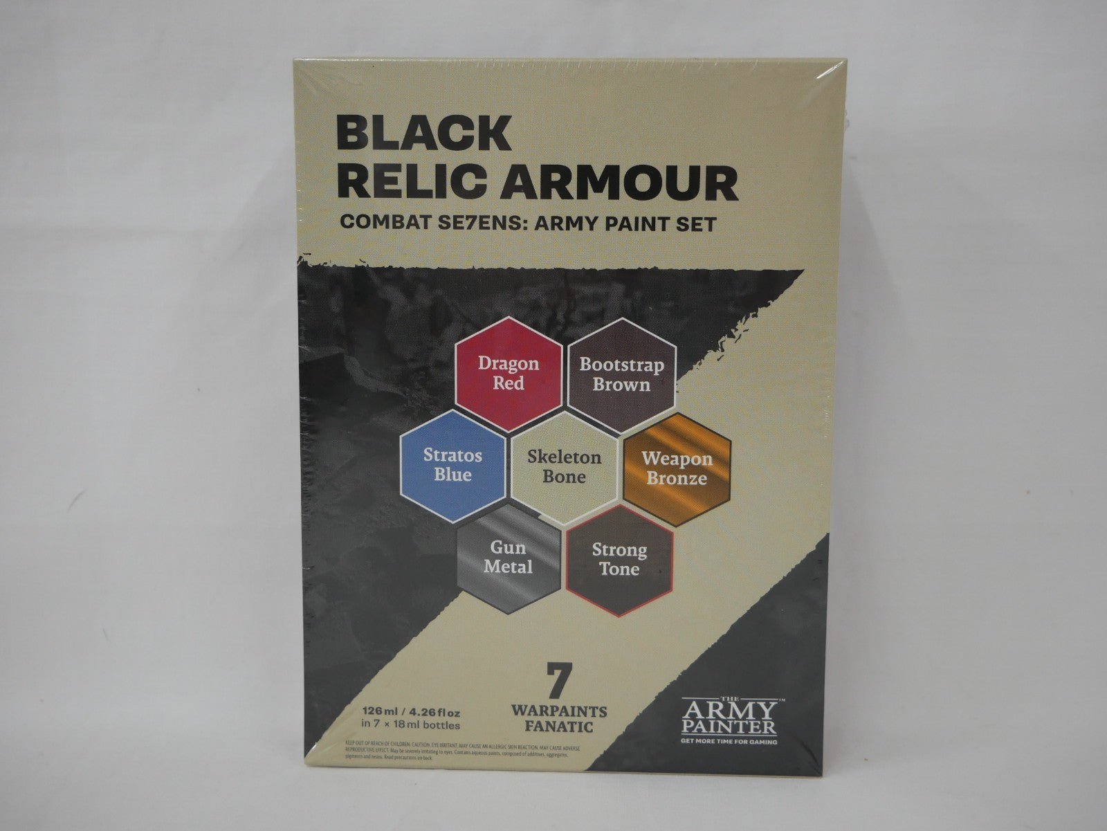 The Army Painter Fanatic Black Relic Armour Combat Se7ens Army Paint Set - WP8115