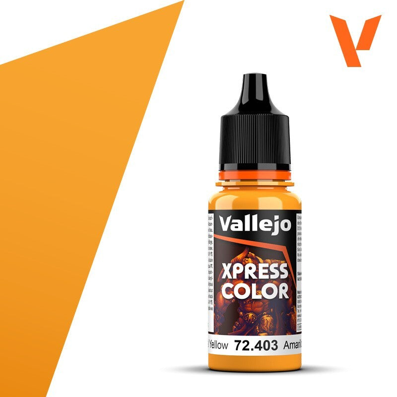 Vallejo Xpress Color Acrylic Range Imperial Yellow 18ml Dropper Bottle - 72.403