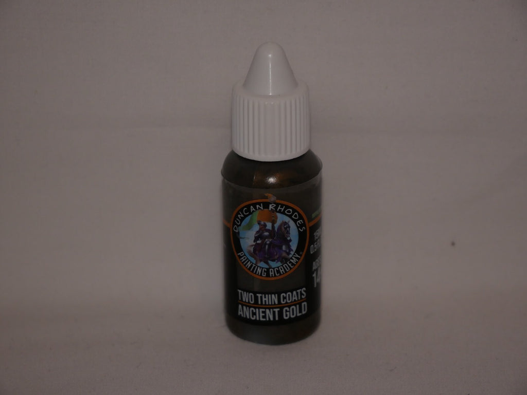 Duncan Rhodes Painting Academy 'Two Thin Coats' Ancient Gold 15ml Bottle - 10169