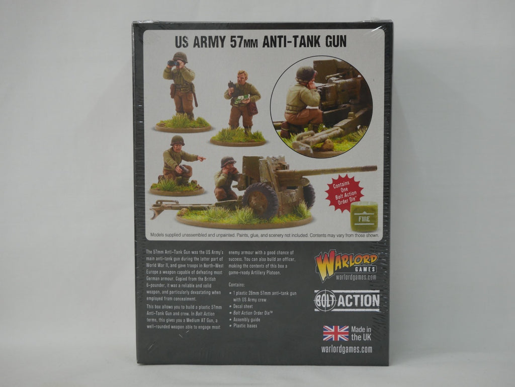 Warlord Games Bolt Action 1:56 Scale WWII US Army 57mm Anti-Tank Gun - 402013054