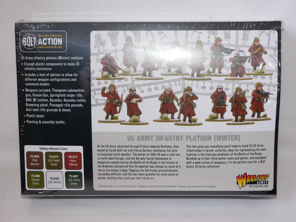 Warlord Games Bolt Action 1:56 WWII US Army Infantry Platoon (Winter) 402013051