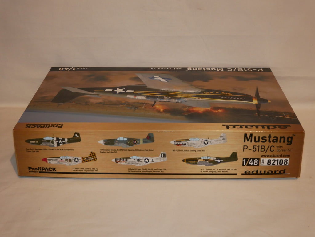 Eduard 1:48 Scale P-51B/C Mustang With Dorsal Fin ProfiPACK Edition Kit - 82108
