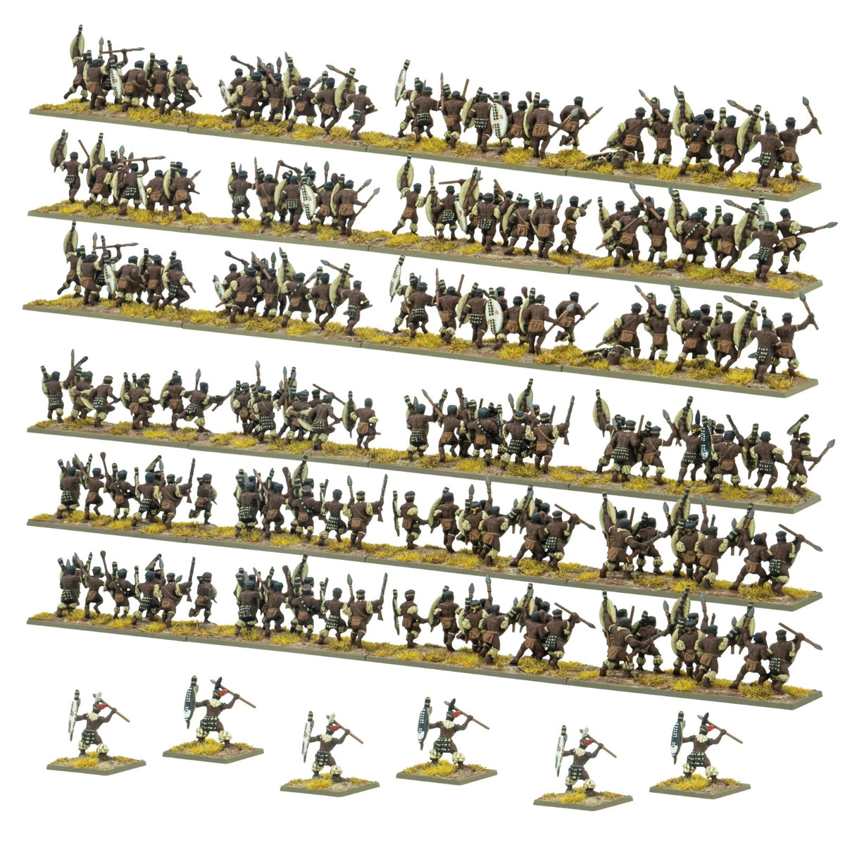 Black Powder Epic Battles Scale Miniatures Zulu 15mm Scale Zulu Impi - 312014602