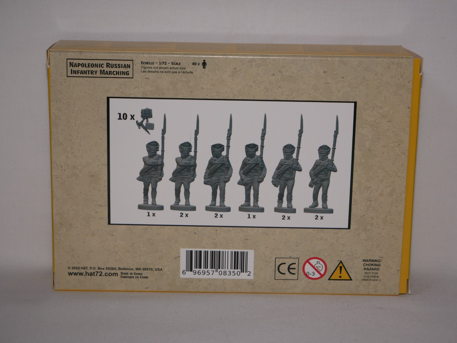 Hat Industrie 1:72 Scale Napoleonic Russian Infantry (Marching) Miniatures 8350