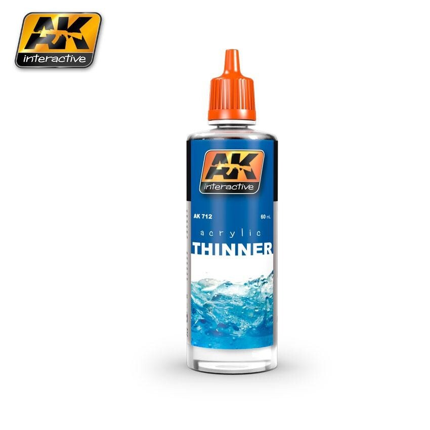 AK Interactive New Formula High Quality Acrylic Paint Thinner 60ml Bottle AK712