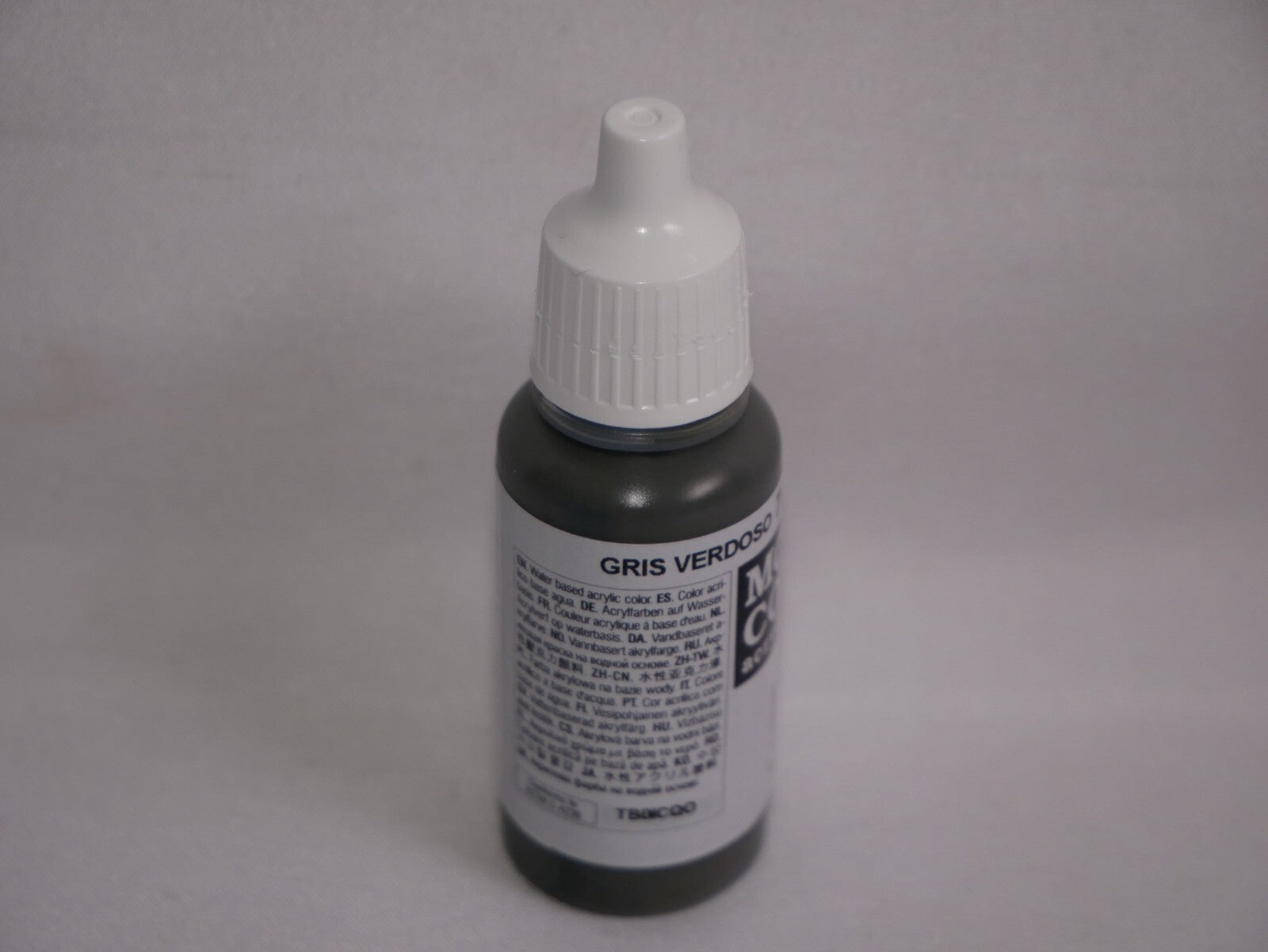 Vallejo Model Color Green Grey Acrylic 17ml/0.57 fl oz Dropper Bottle - 70.886
