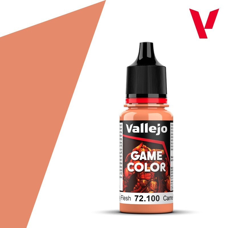 Vallejo Game Color Acrylic Range Rosy Flesh 18ml/0.6 fl oz Dropper Bottle 72.100