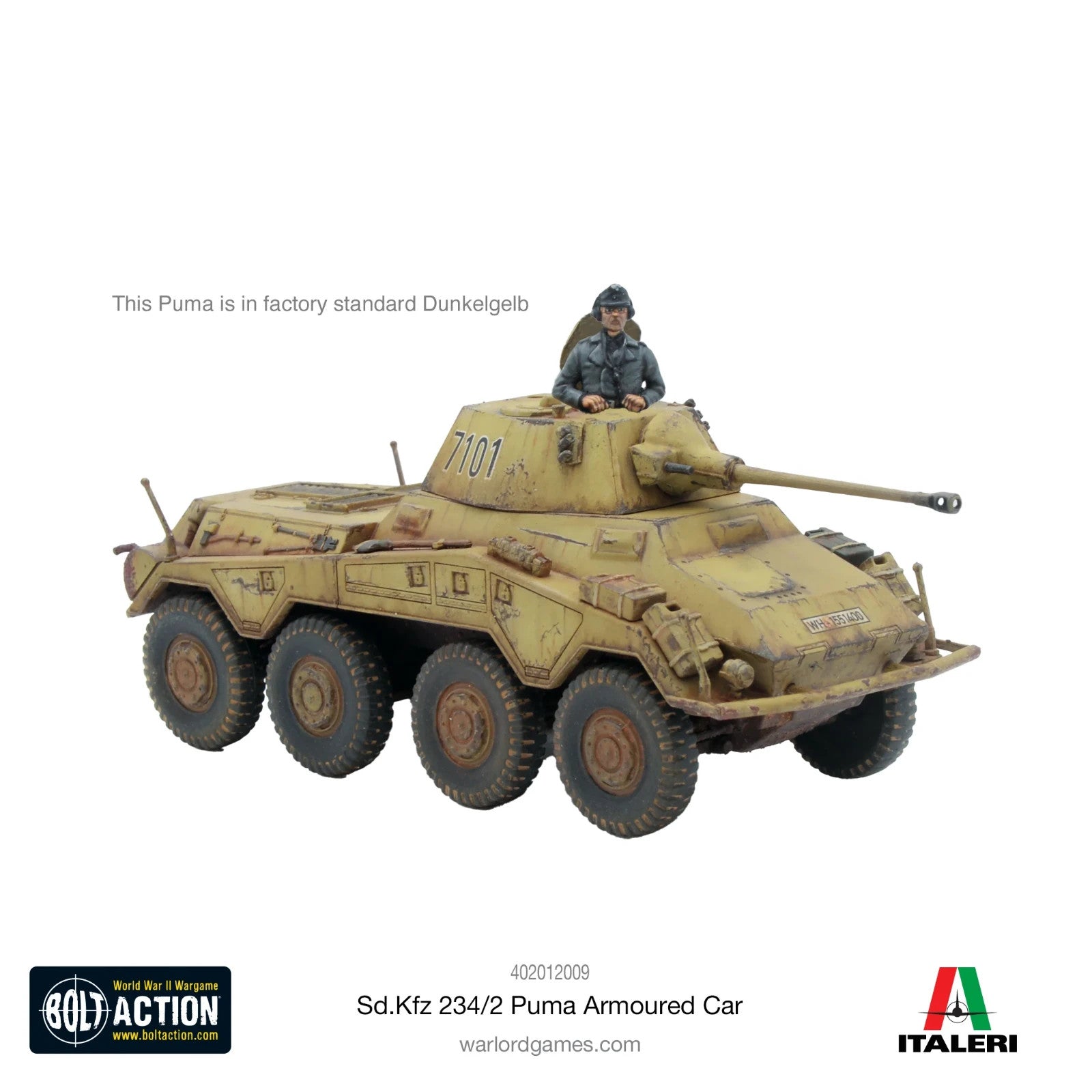 Warlord Games Bolt Action 1:56 Scale SD.KFZ 234/2 Puma Armoured Car - 402012009