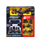 Burago 1:43 Scale Oracle Redbull Racing Formula One Team Pit Pass Diorma Playset - #18-38459V