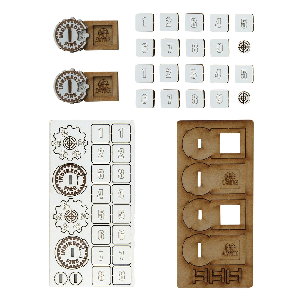 Warlord Games & Skytrex Bolt Action MDF Artillery Zeroing In Markers - 408800003