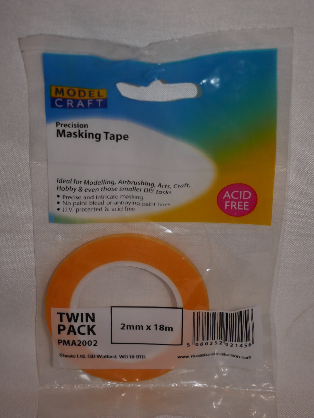 The Model Craft Collection Twin Pack Precision Masking Tape (2mm x 18m) PMA2002