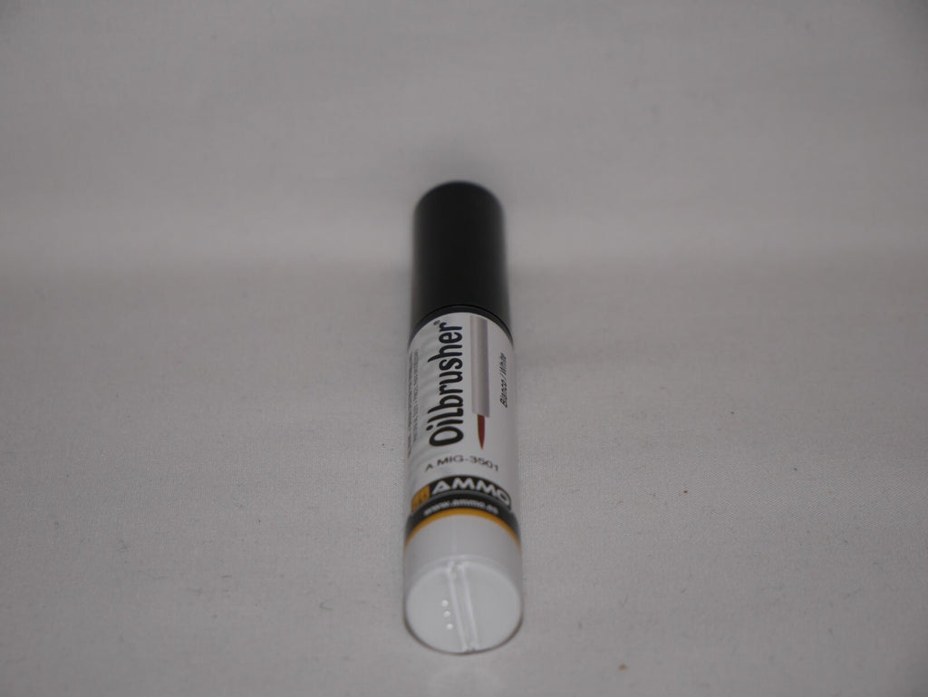 Ammo By Mig Jimenez Oilbrusher Range White With Fine Brush Applicator A.MIG-3501