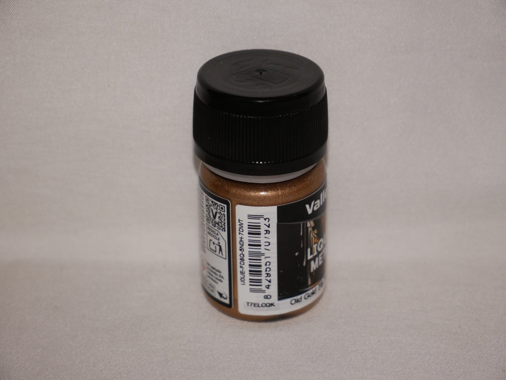 Vallejo Liquid Metal Old Gold Metallic Alcohol Based 35ml / 1.15 fl oz - 70.792