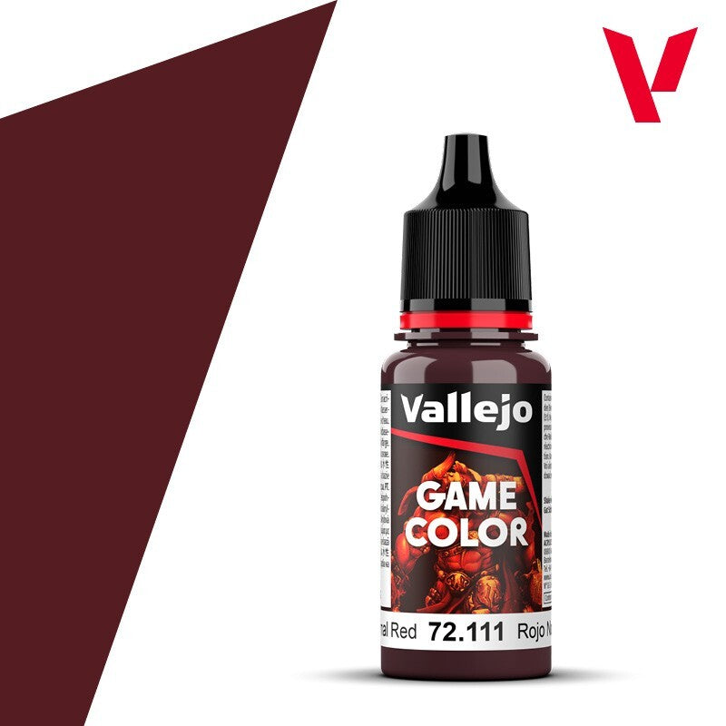 Vallejo Game Color Acrylics Nocturnal Red 18ml/0.6 fl oz Dropper Bottle - 72.111
