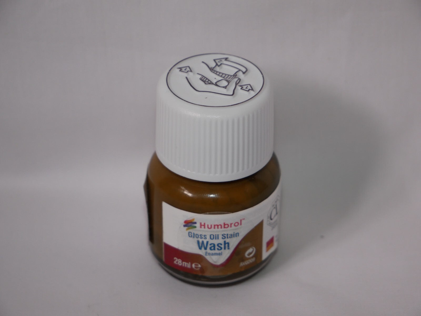 Humbrol Scale Model Enamel Gloss Oil Stain Wash 28ml Glass Jar Bottle - AV0209