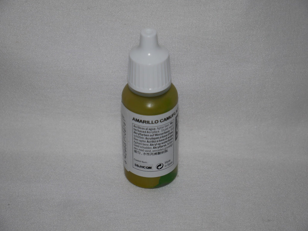 Vallejo Model Color Dark Yellow Acrylic 17ml/0.57 fl oz Dropper Bottle - 70.978