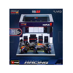 Burago 1:43 Scale Oracle Redbull Racing Formula One Team Pit Pass Diorma Playset - #18-38459V