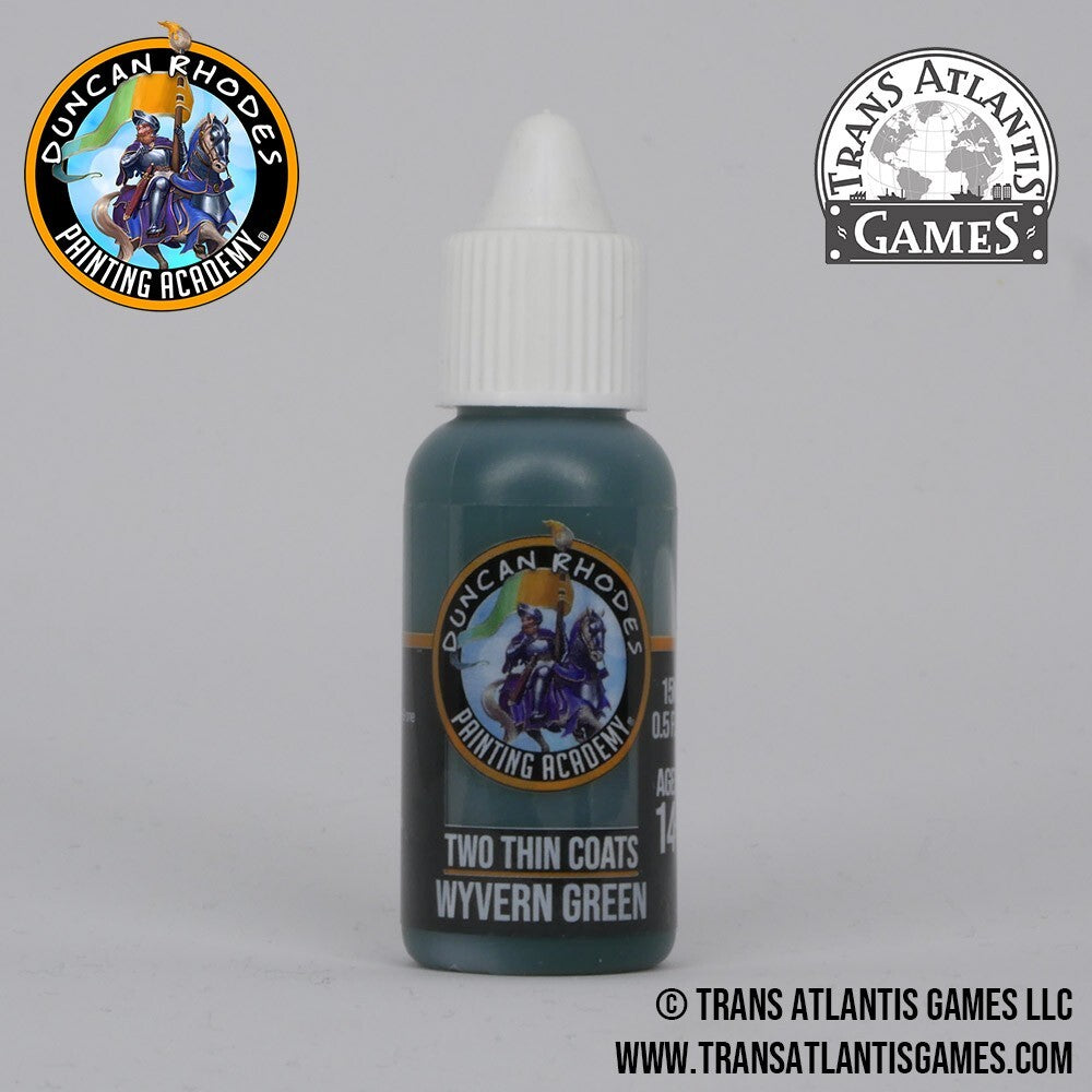 Duncan Rhodes Painting Academy 'Two Thin Coats' Wyvern Green 15ml Dropper 10013
