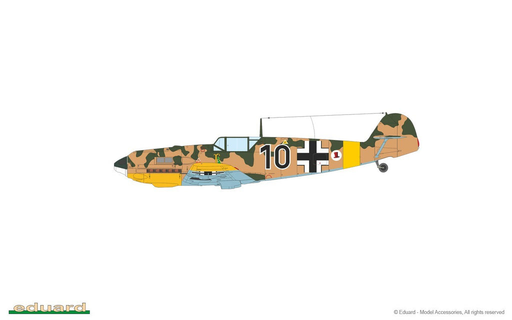 Eduard 1:48 Scale WWII Messerschmitt Bf 109E-4 Weekend Edition Model Kit - 84196