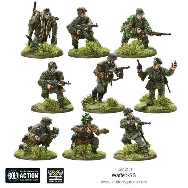 Warlord Games Bolt Action 1:56 Scale Waffen-SS WWII SS-Grenadiers - 402012101