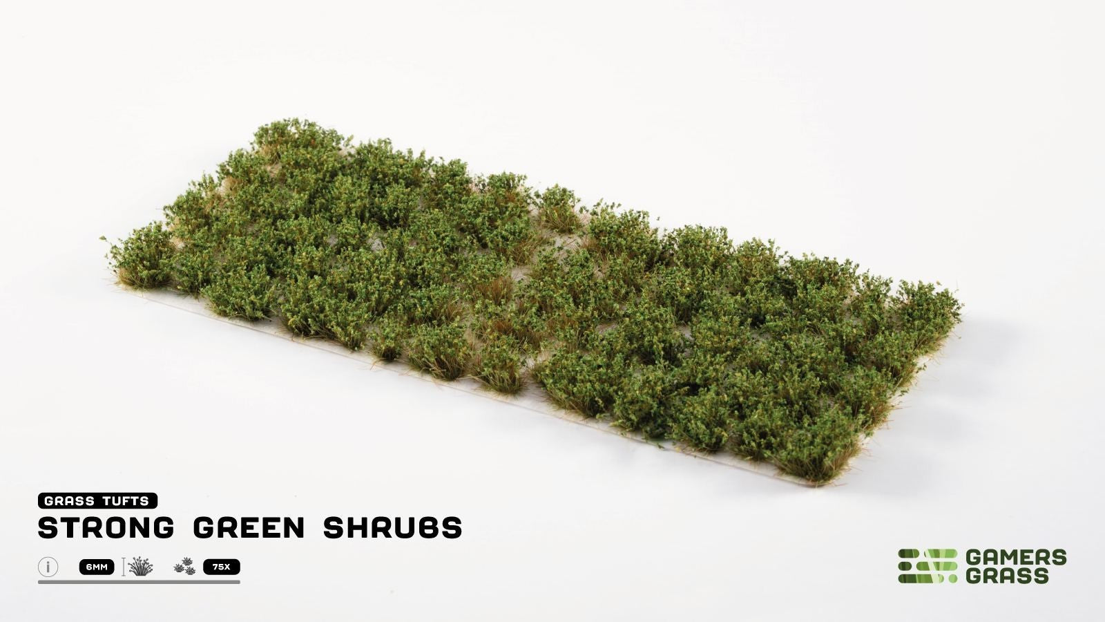 Gamers Grass Strong Green Shrubs Grass Tufts For Model Bases 75 Per Pack GGFS-SG