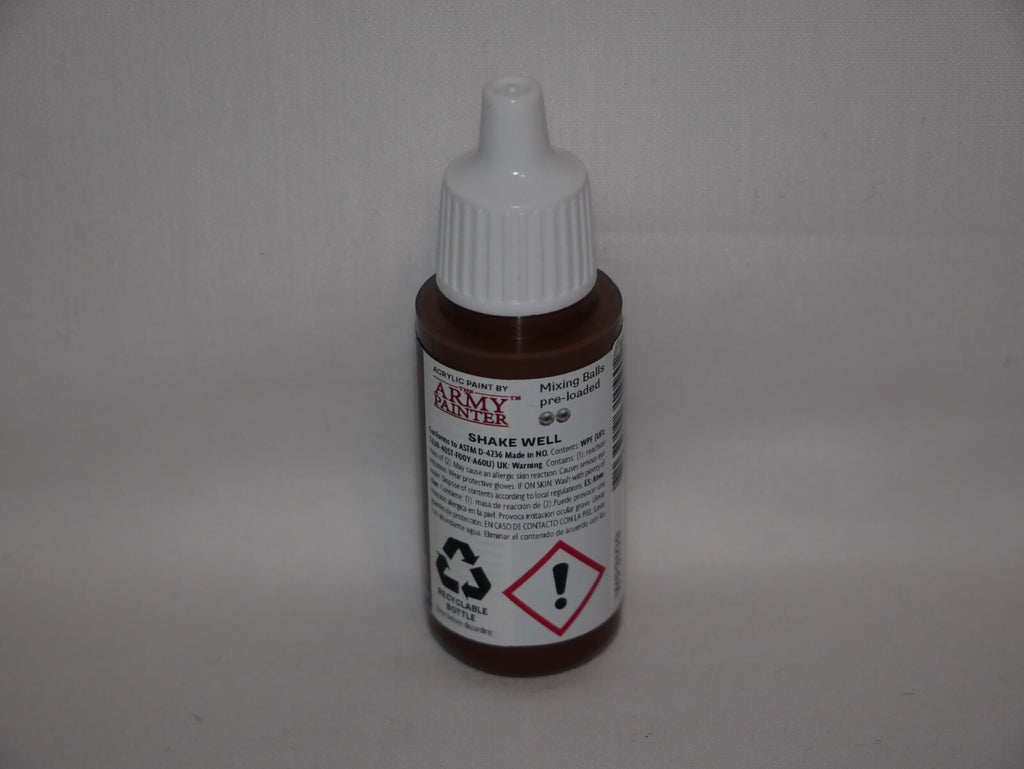 The Army Painter Warpaints Fanatic Acrylics Oak Brown 18ml Dropper Bottle WP3109