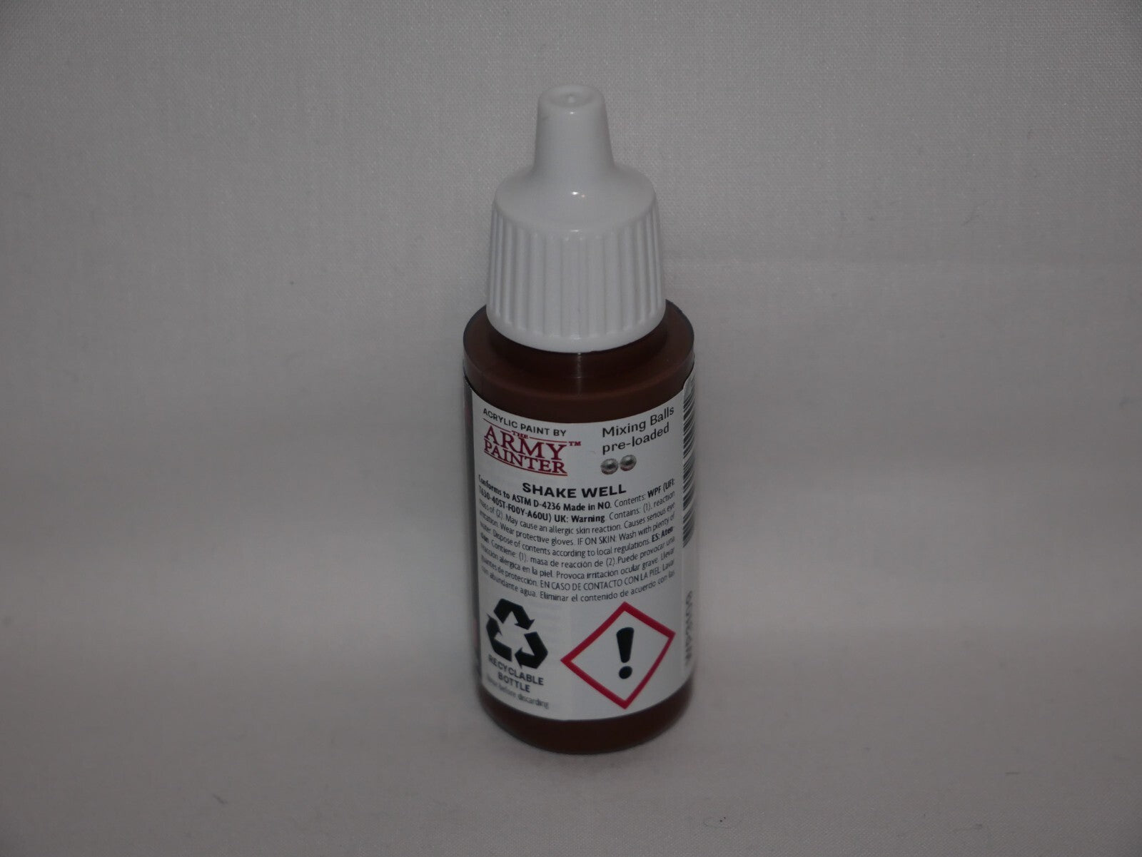 The Army Painter Warpaints Fanatic Acrylics Oak Brown 18ml Dropper Bottle WP3109