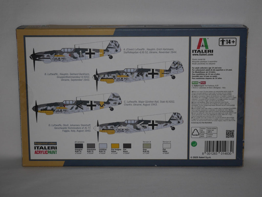 Italeri 1:72 Scale WWII Aces Messerschmitt Bf 109 G-6 Model Skill Level 2 - 1483