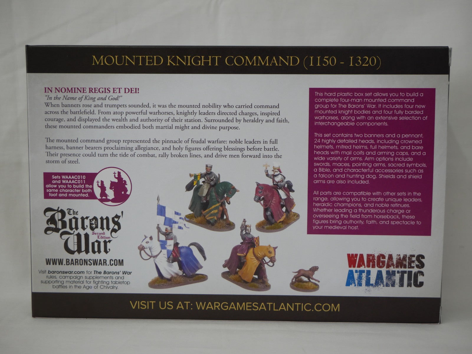 Wargames Atlantic The Barons' War 28mm Mounted Knight Command 1150-1320 - WAAAC011