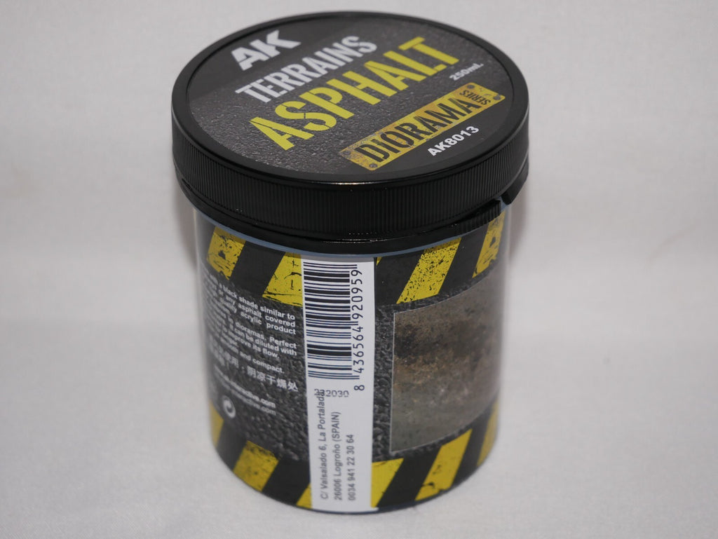 AK Interactive Diorama Terrains Scale Asphalt texture Acrylic 250ml Tub - AK8013