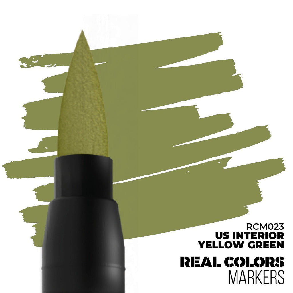 AK Interactive Real Colors Acrylic Marker Pens US Interior Yellow Green - RCM023
