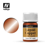 Vallejo Liquid Metal Copper Metallic Alcohol Based 35ml / 1.15 fl oz - 70.797