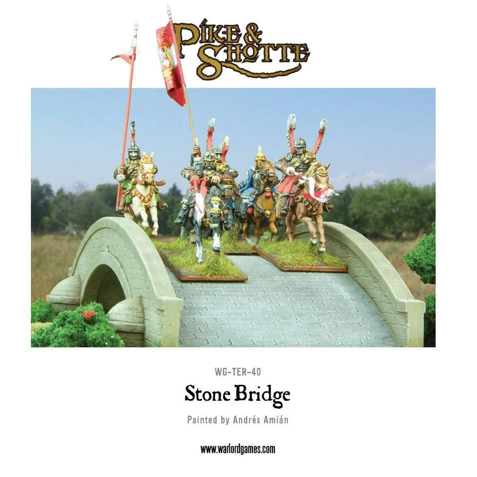 Warlord Games Bolt Action 1:56 Scale Single Arched Stone Bridge Set - WG-TER-40