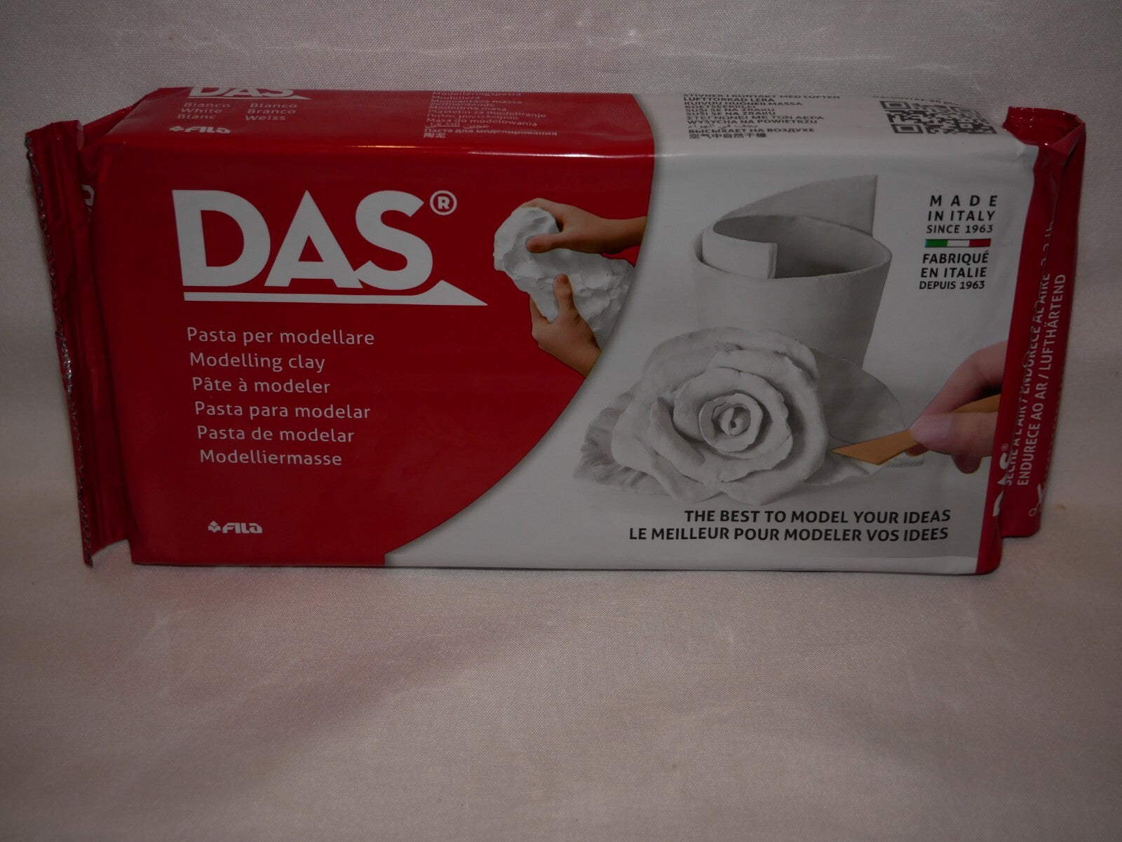 DAS Air Drying White Modelling Clay 1kg Bar Pack For Modeling And Sculpting