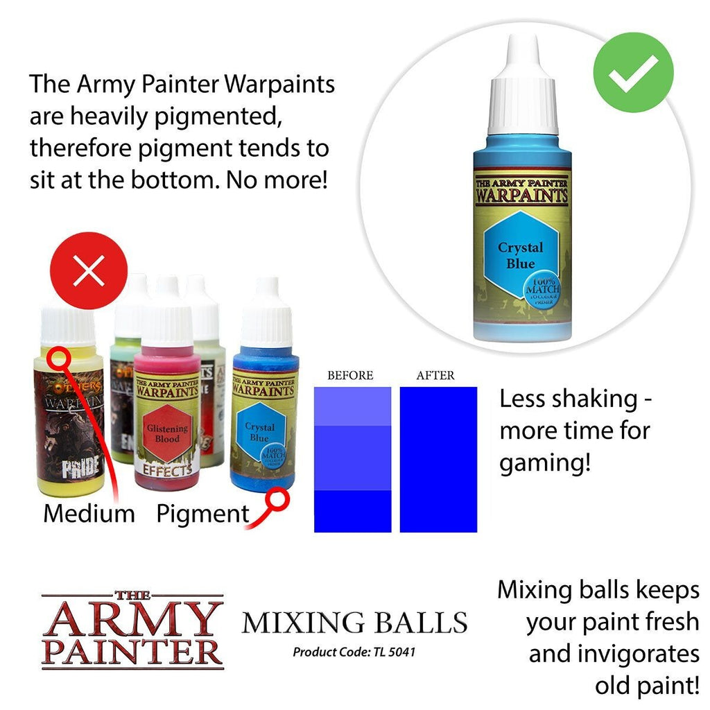 The Army Painter Stainless Steel Mixing Balls For Heavy Pigment Paints TL5041