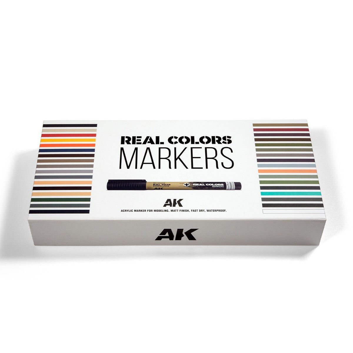 AK Interactive Real Color Acrylic Markers Special Deluxe 34 Piece Box Set - RCM150