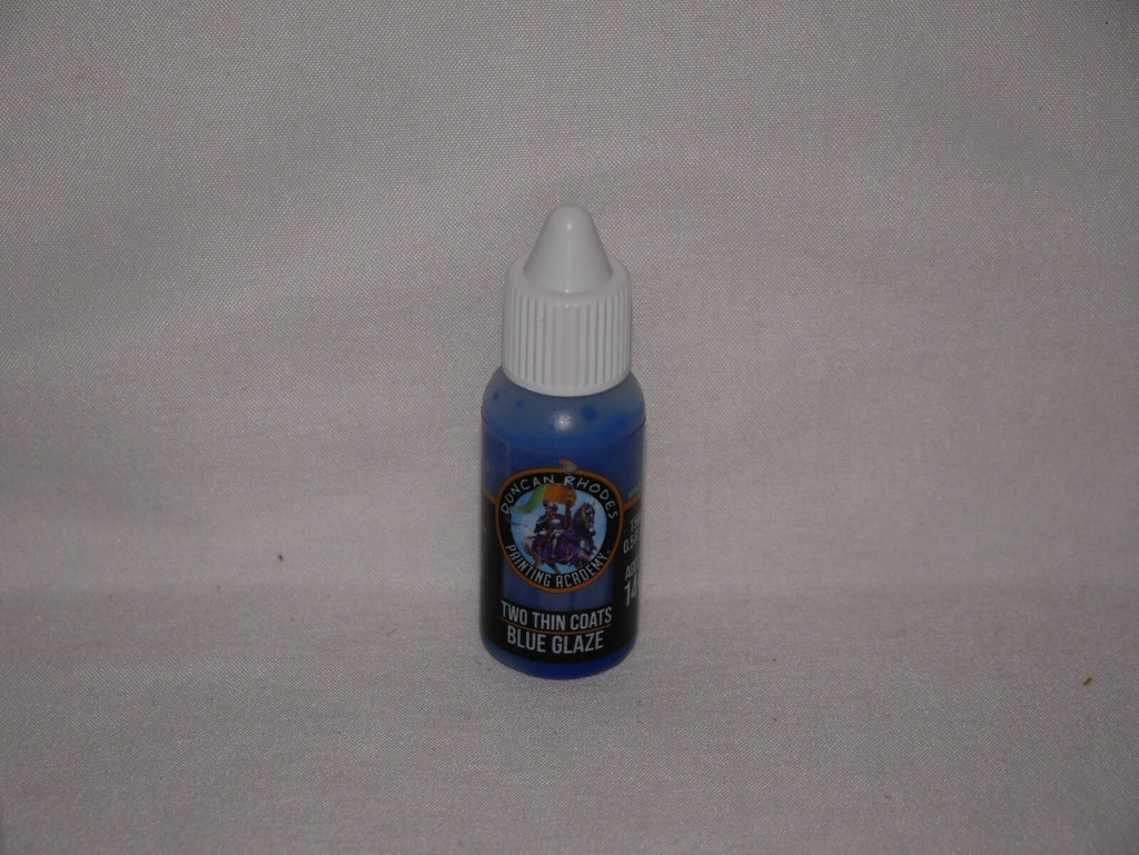 Duncan Rhodes Painting Academy 'Two Thin Coats' Blue Glaze 15ml Bottle - 10117