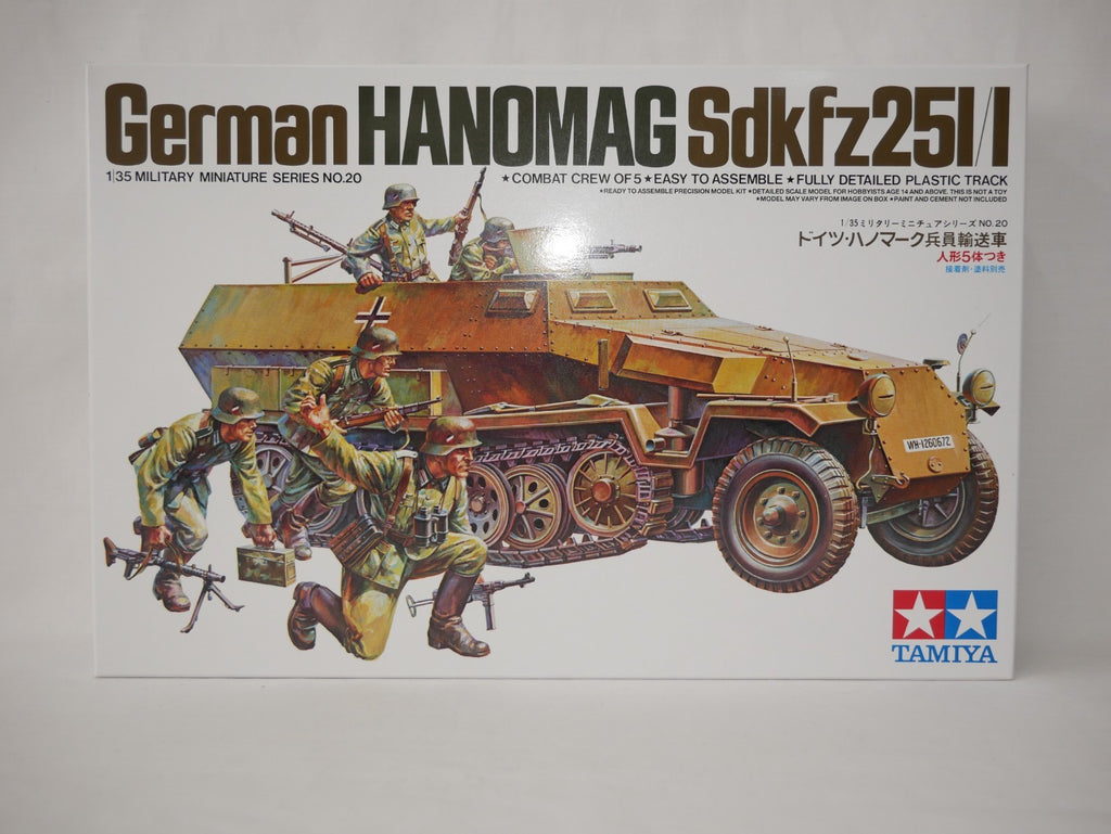 Tamiya 1:35 Military Miniature Series No.20 German Hanomag Sd.Kfz.251/1 - 35020