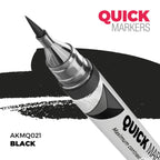 AK Interactive Acrylic Quick Gen Markers For Tabletop Wargaming Black - AKMQ021