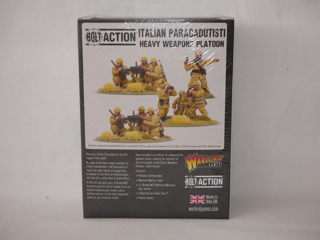 Bolt Action 1:56 Scale WW2 Italian Paracadutisti Heavy Weapons Platoon - 402615801