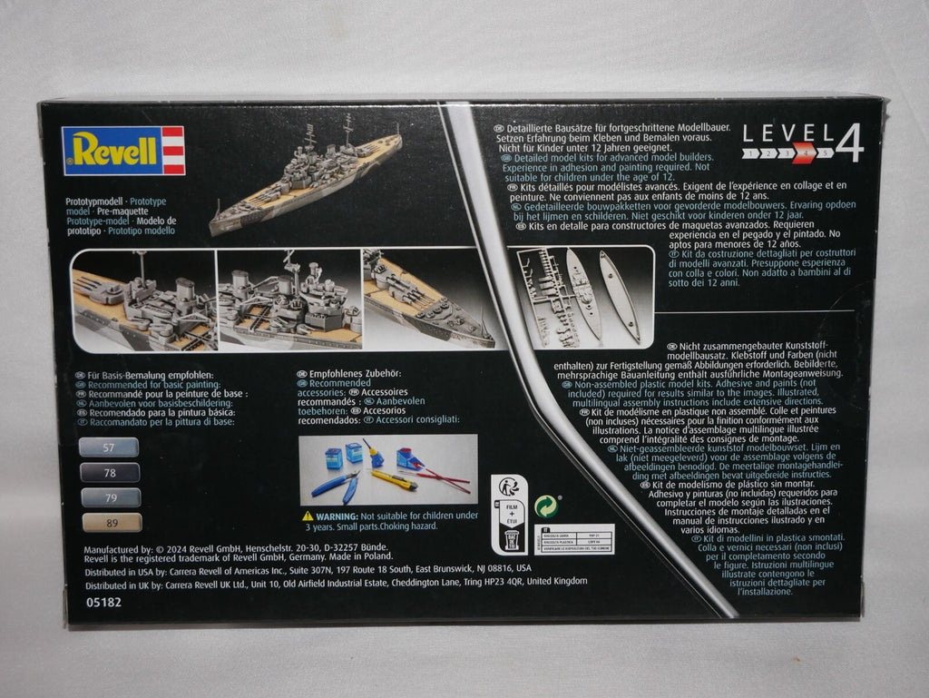 Revell 1:1200 HMS Duke of York WWII UK Battleship Model Kit Skill Level 4 05182