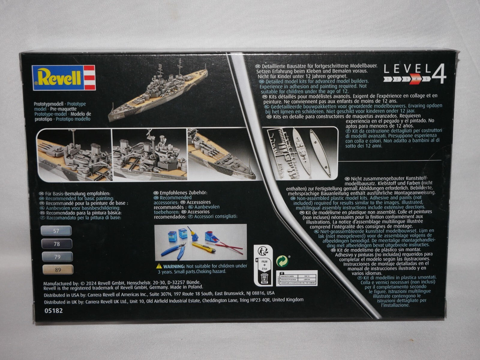Revell 1:1200 HMS Duke of York WWII UK Battleship Model Kit Skill Level 4 05182