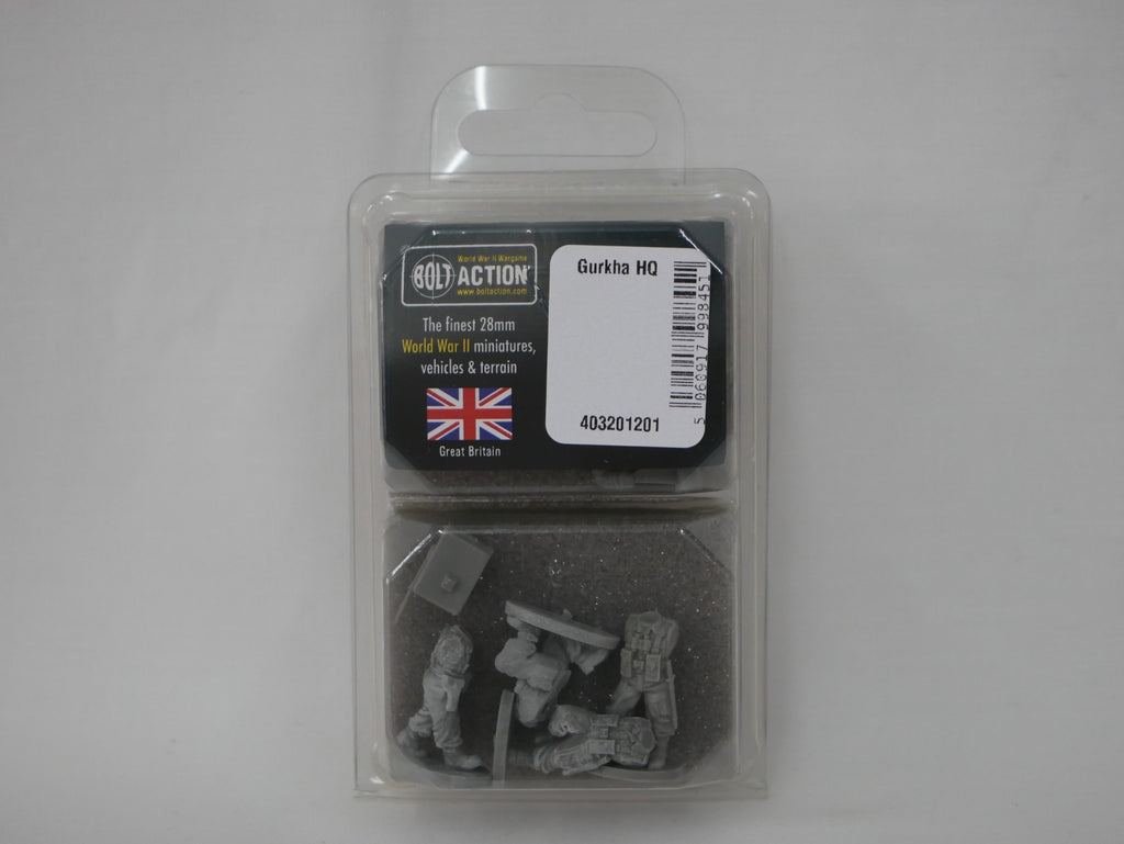 Warlord Games Bolt Action 1:56 (28mm) Scale 4x Resin Gurkha HQ Units - 403201201